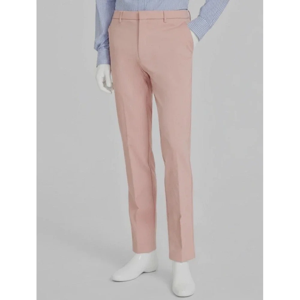 $95 NEW TOMMY HILFIGER Mens 42x32 Coral TH Flex Slim Dress Pants/Slacks